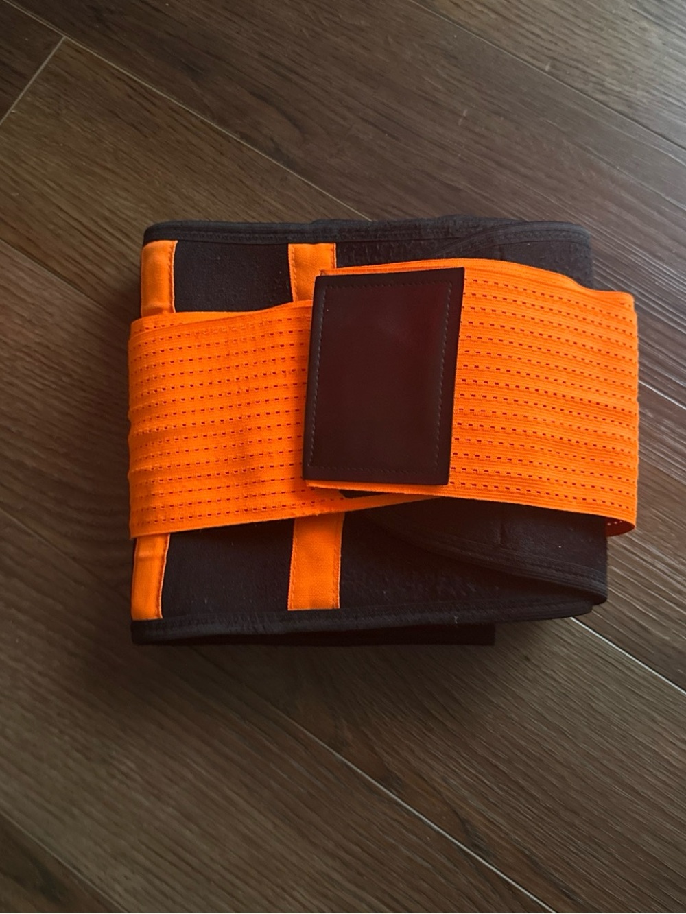 orange and black workout waist belt